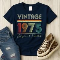 1975 Birthday Retro Original Parts 48th Birthday Women's T-Shirt thumb 3