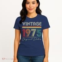 1975 Birthday Retro Original Parts 48th Birthday Women's T-Shirt thumb 4