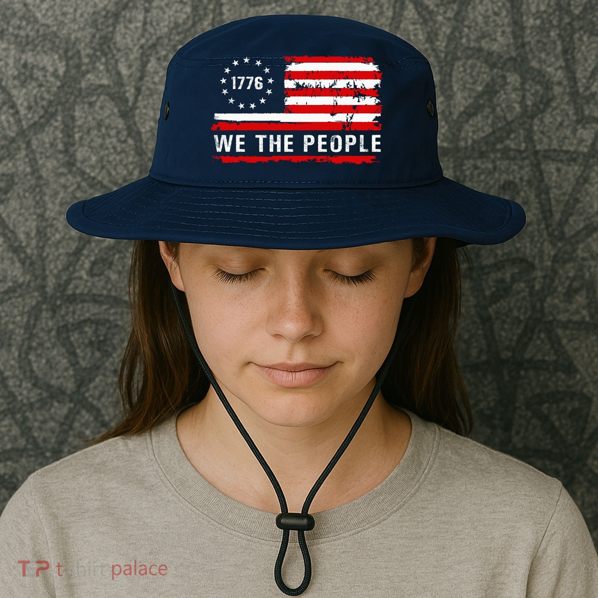 1776 Betsy Ross We The People Bucket Hat