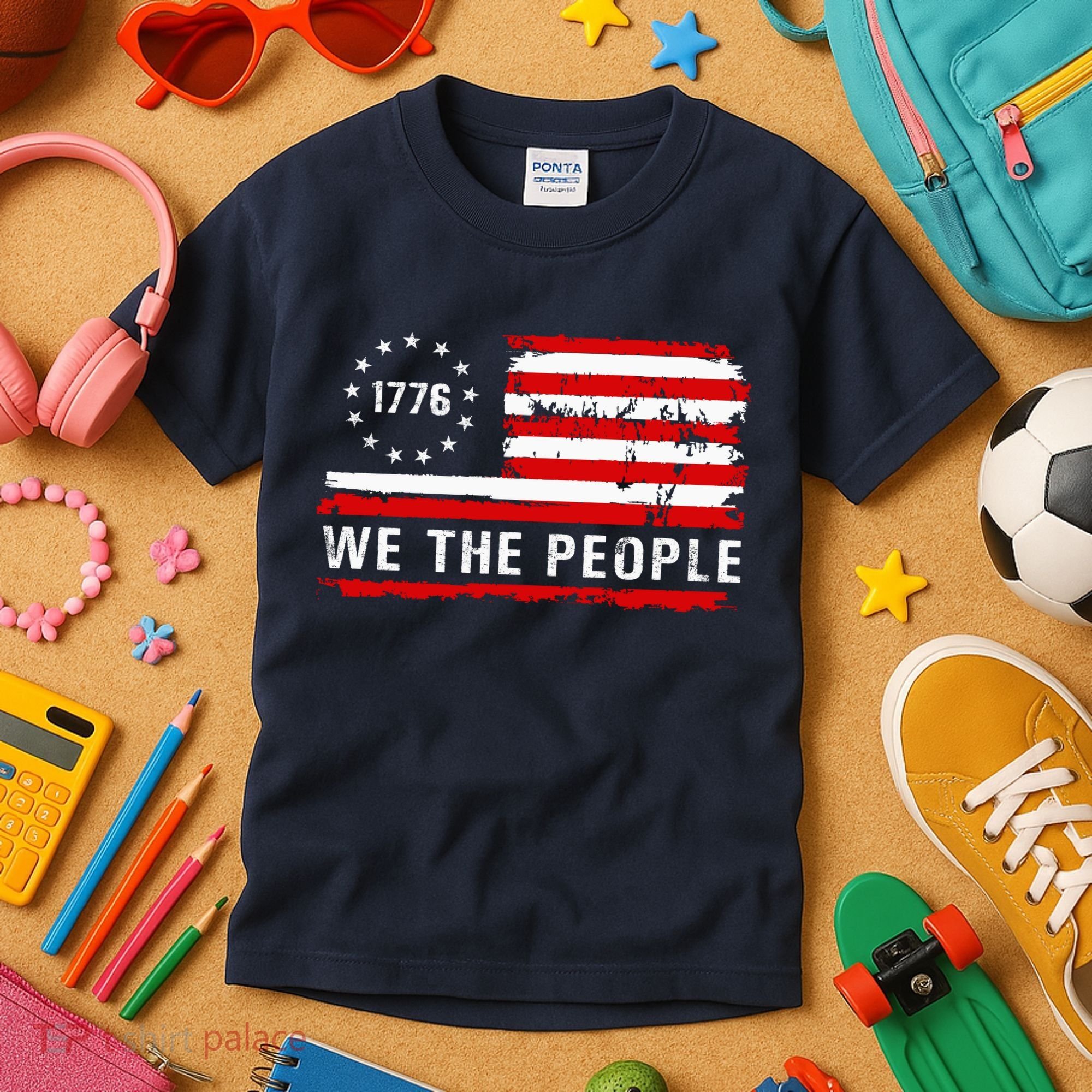 1776 Betsy Ross We The People Kids T-Shirt