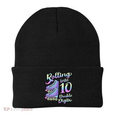 10th Birthday Rolling Into 10 Double Digits Roller Skate Beanie