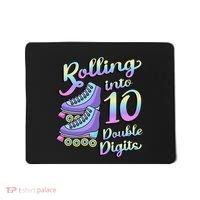 10th Birthday Rolling Into 10 Double Digits Roller Skate Mousepad thumb 0
