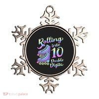 10th Birthday Rolling Into 10 Double Digits Roller Skate Ornament thumb 0