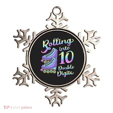 10th Birthday Rolling Into 10 Double Digits Roller Skate Ornament