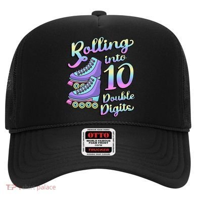 10th Birthday Rolling Into 10 Double Digits Roller Skate Hat