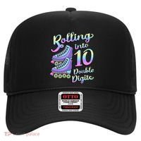 10th Birthday Rolling Into 10 Double Digits Roller Skate Hat thumb 0
