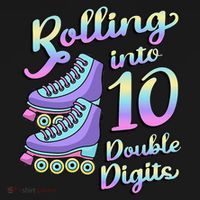 10th Birthday Rolling Into 10 Double Digits Roller Skate Tank Top thumb 6