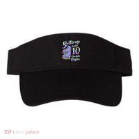 10th Birthday Rolling Into 10 Double Digits Roller Skate Visor thumb 0