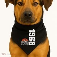 1968 Birthday Rugby Limited Edition Born In 1968 USA-Made Doggie Bandana thumb 1