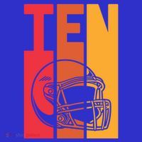 10th Birthday Retro American Football 10 Years Old Gift Long Sleeve Shirt thumb 2