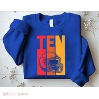 10th Birthday Retro American Football 10 Years Old Gift Sweatshirt thumb 2