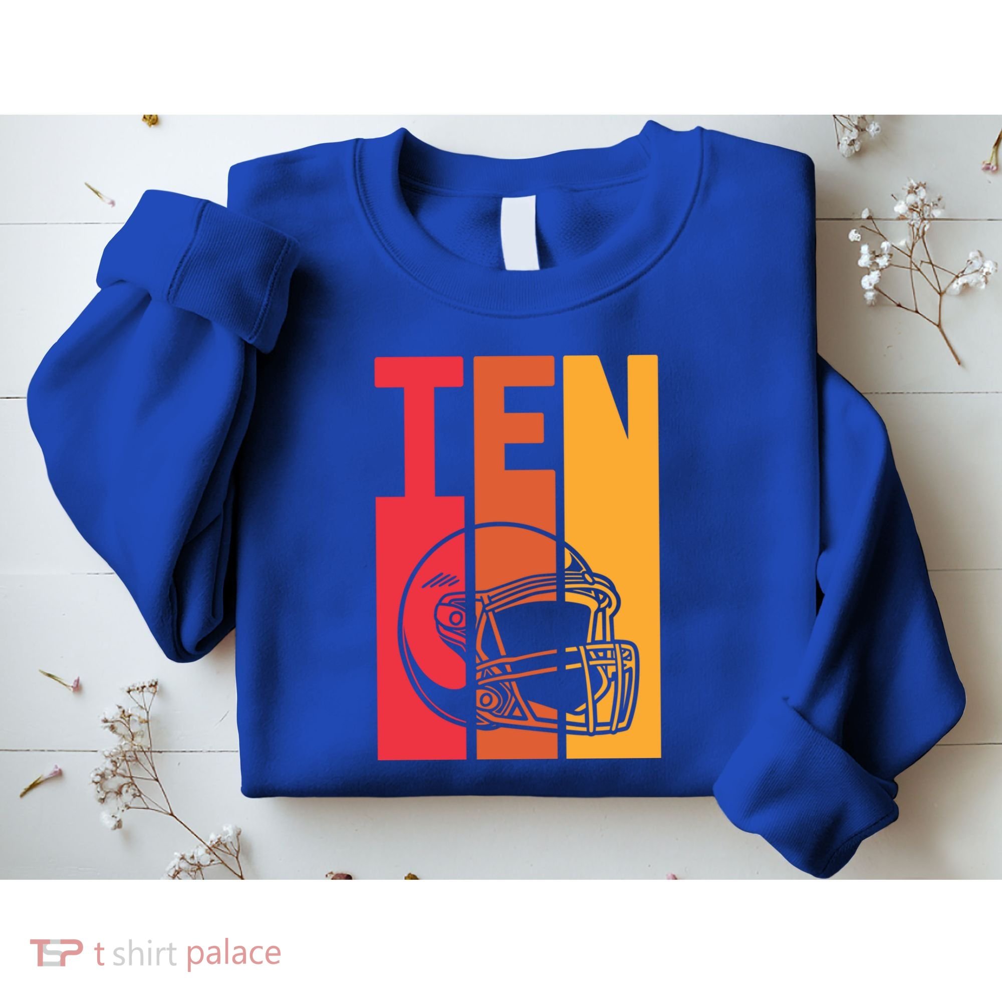 10th Birthday Retro American Football 10 Years Old Gift Sweatshirt
