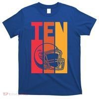 10th Birthday Retro American Football 10 Years Old Gift T-Shirt thumb 0