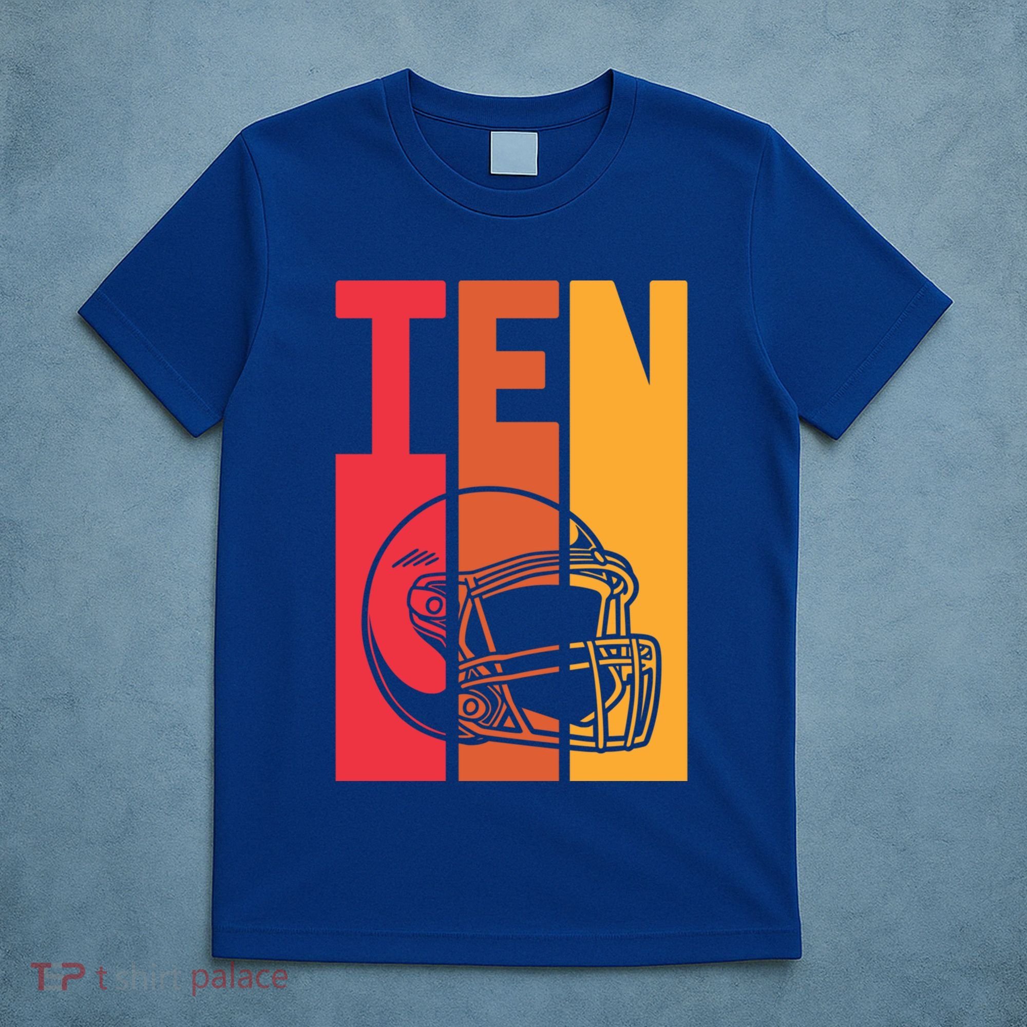 10th Birthday Retro American Football 10 Years Old Gift T-Shirt