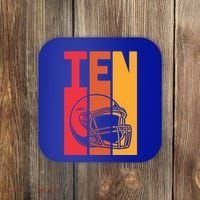 10th Birthday Retro American Football 10 Years Old Gift Coaster thumb 0