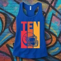 10th Birthday Retro American Football 10 Years Old Gift Women's Tank Top thumb 3
