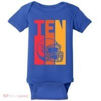 10th Birthday Retro American Football 10 Years Old Gift Baby Bodysuit thumb 0