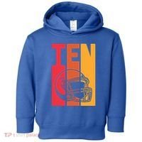 10th Birthday Retro American Football 10 Years Old Gift Toddler Hoodie thumb 0