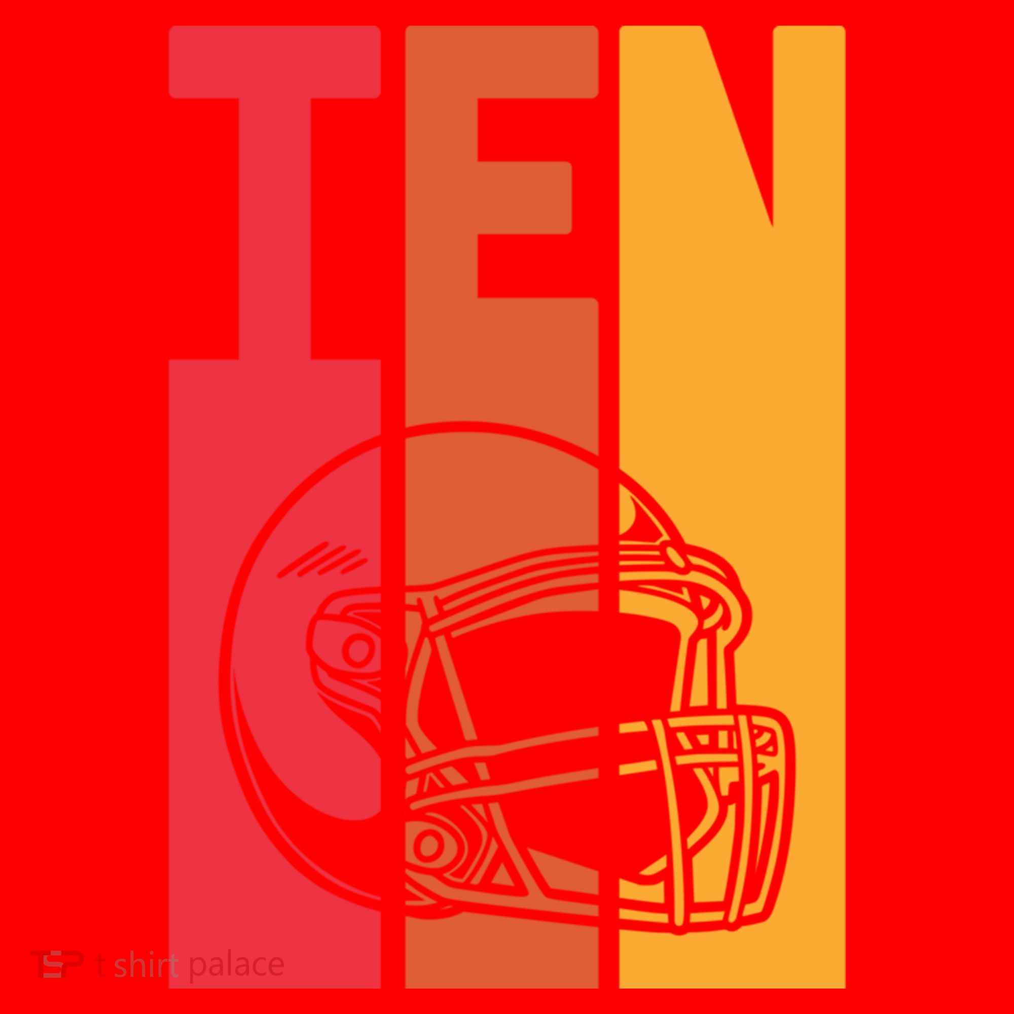 10th Birthday Retro American Football 10 Years Old Gift Santa Hat