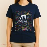 11th Birthday Square Root Of 121 11 Years Old Math Lover T-Shirt thumb 4
