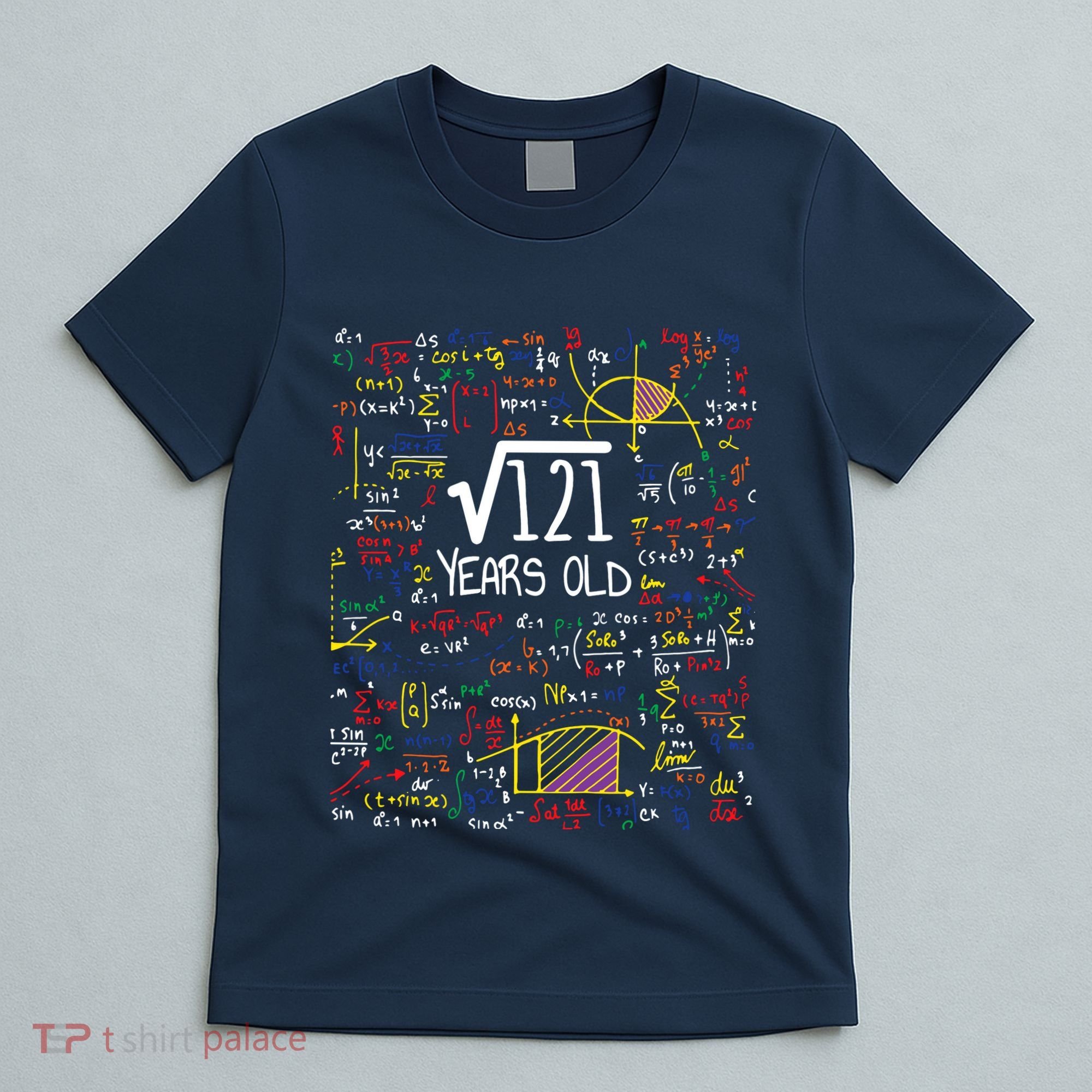 11th Birthday Square Root Of 121 11 Years Old Math Lover T-Shirt