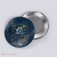 11th Birthday Square Root Of 121 11 Years Old Math Lover Button thumb 0