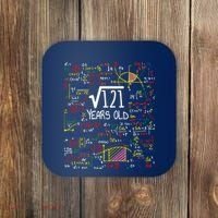 11th Birthday Square Root Of 121 11 Years Old Math Lover Coaster thumb 0