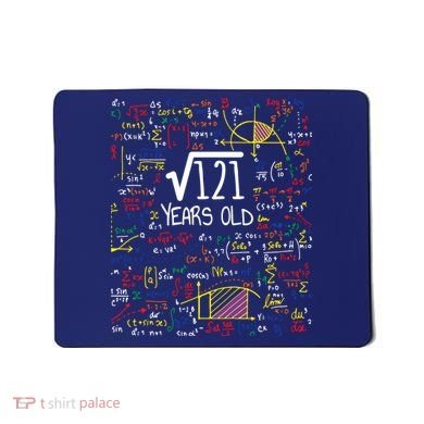 11th Birthday Square Root Of 121 11 Years Old Math Lover Mousepad