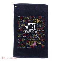 11th Birthday Square Root Of 121 11 Years Old Math Lover Golf Towel thumb 0