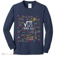 11th Birthday Square Root Of 121 11 Years Old Math Lover Kids Long Sleeve Shirt thumb 0