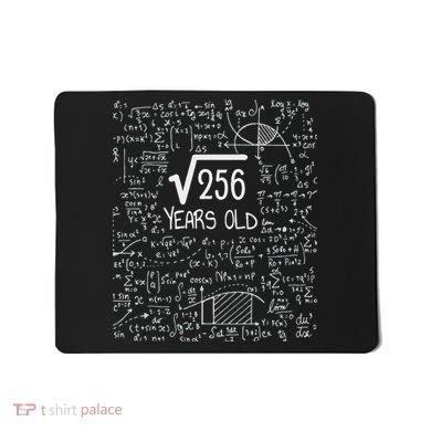 16th Birthday Square Root Of 256 16 Years Old Mousepad