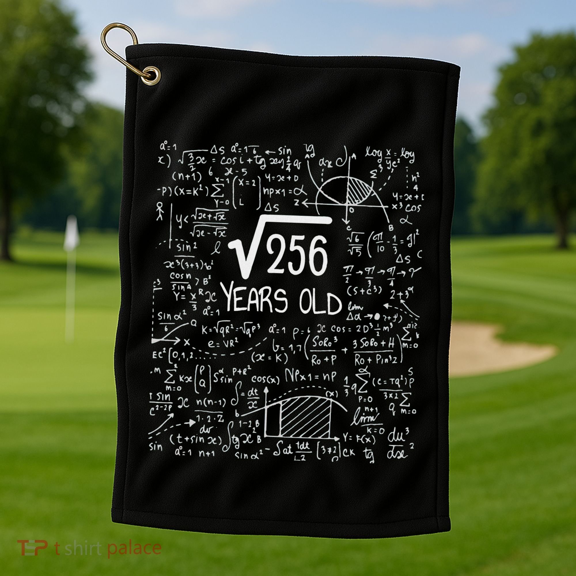 16th Birthday Square Root Of 256 16 Years Old Golf Towel