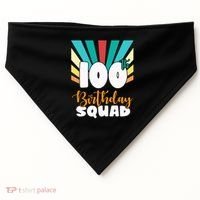 100th Birthday Squad 100 Years Old USA-Made Doggie Bandana thumb 0