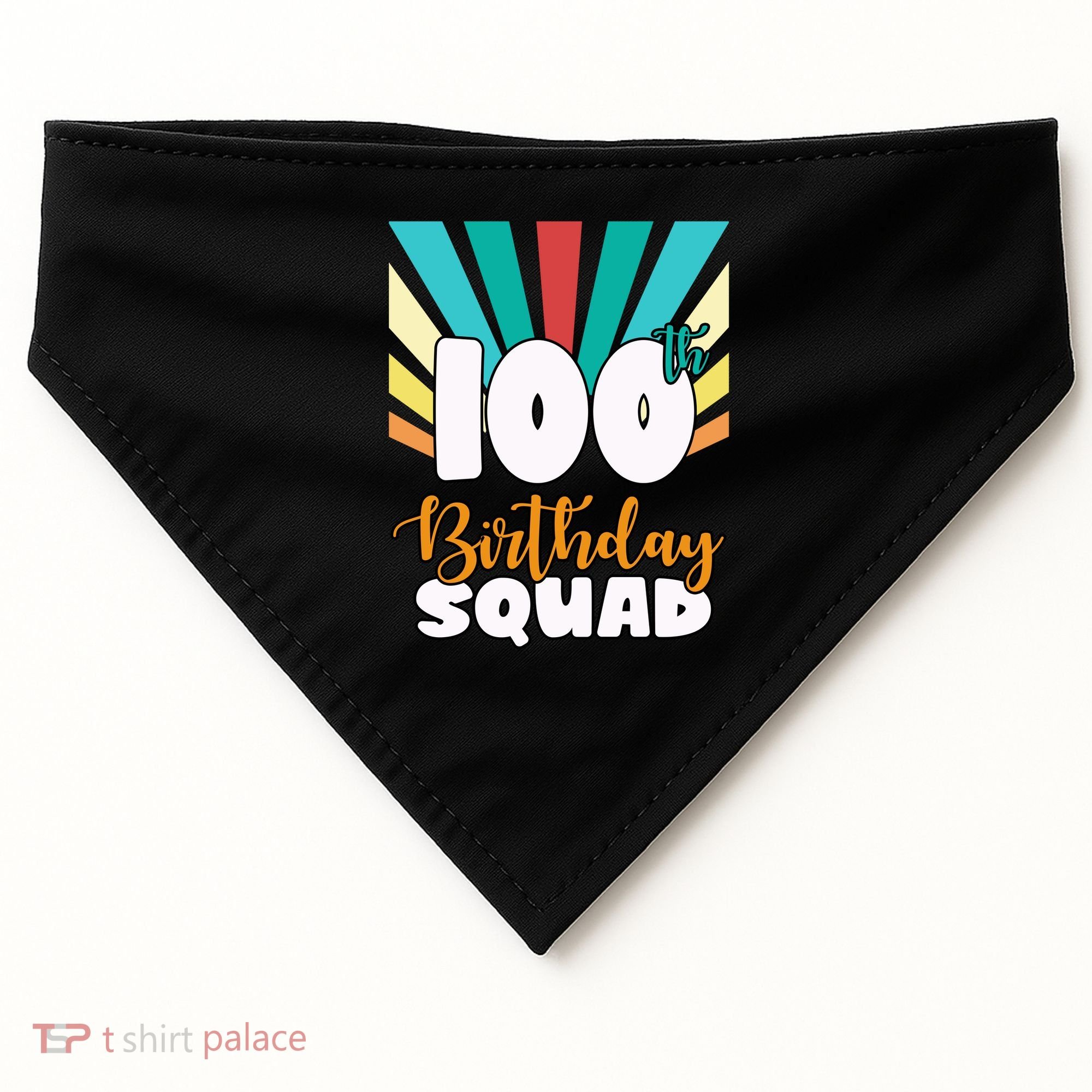 100th Birthday Squad 100 Years Old USA-Made Doggie Bandana