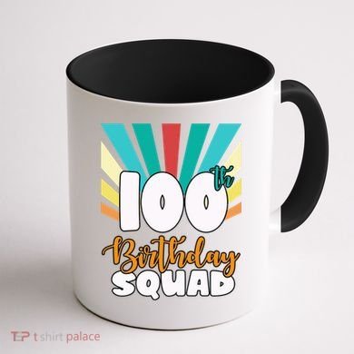 100th Birthday Squad 100 Years Old Coffee Mug back