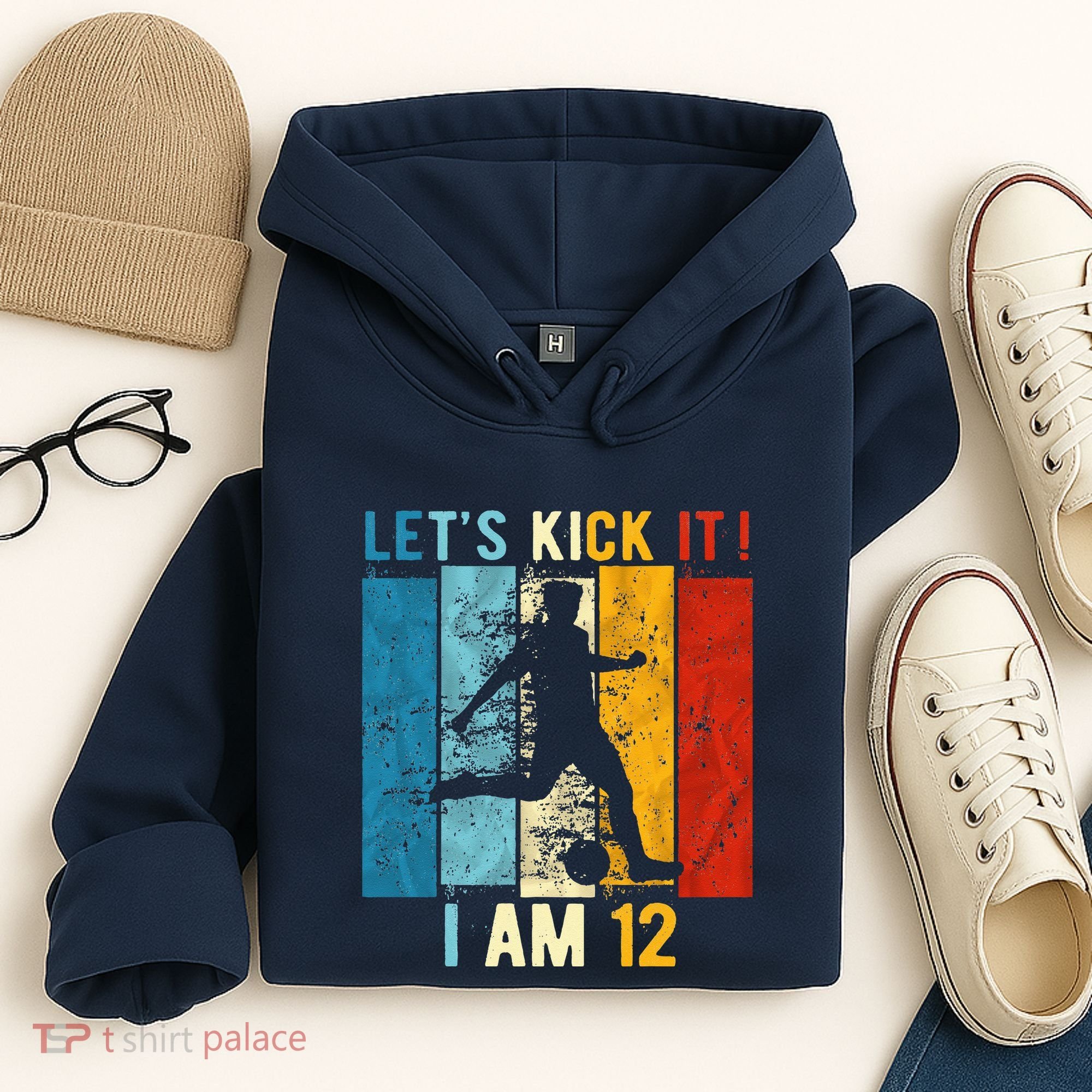 12th Birthday Soccer 12 Year Old Birthday Hoodie