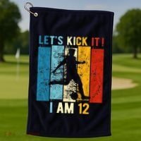 12th Birthday Soccer 12 Year Old Birthday Golf Towel thumb 1