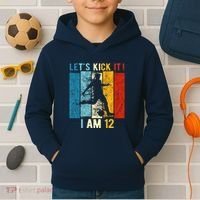 12th Birthday Soccer 12 Year Old Birthday Kids Hoodie thumb 2