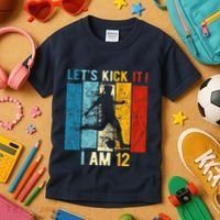 12th Birthday Soccer 12 Year Old Birthday Kids T-Shirt thumb 3
