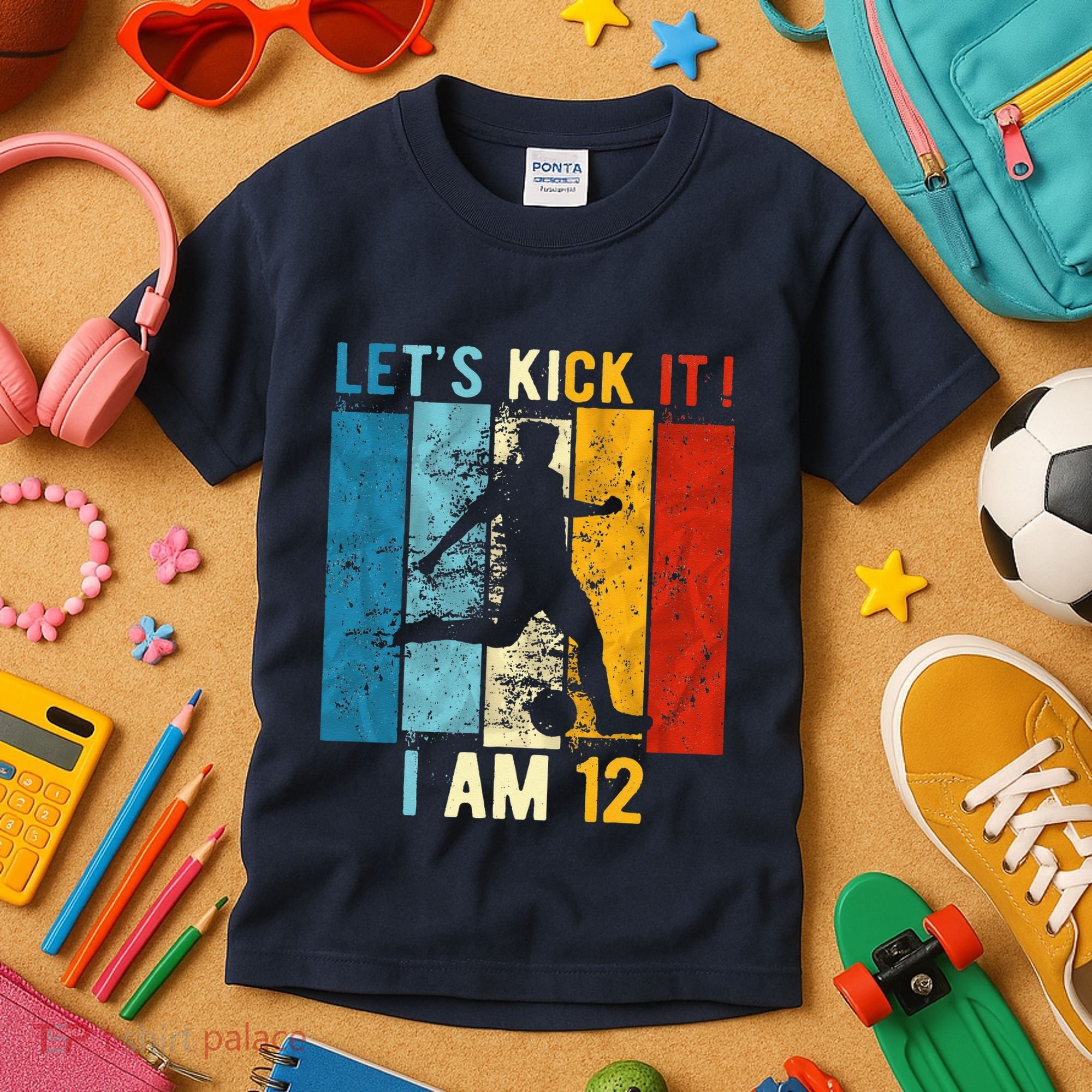 12th Birthday Soccer 12 Year Old Birthday Kids T-Shirt
