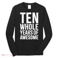 10th Birthday Shirt Gift Boy Age 10 Ten Year Old Boys Son TShirt Long Sleeve Shirt thumb 0