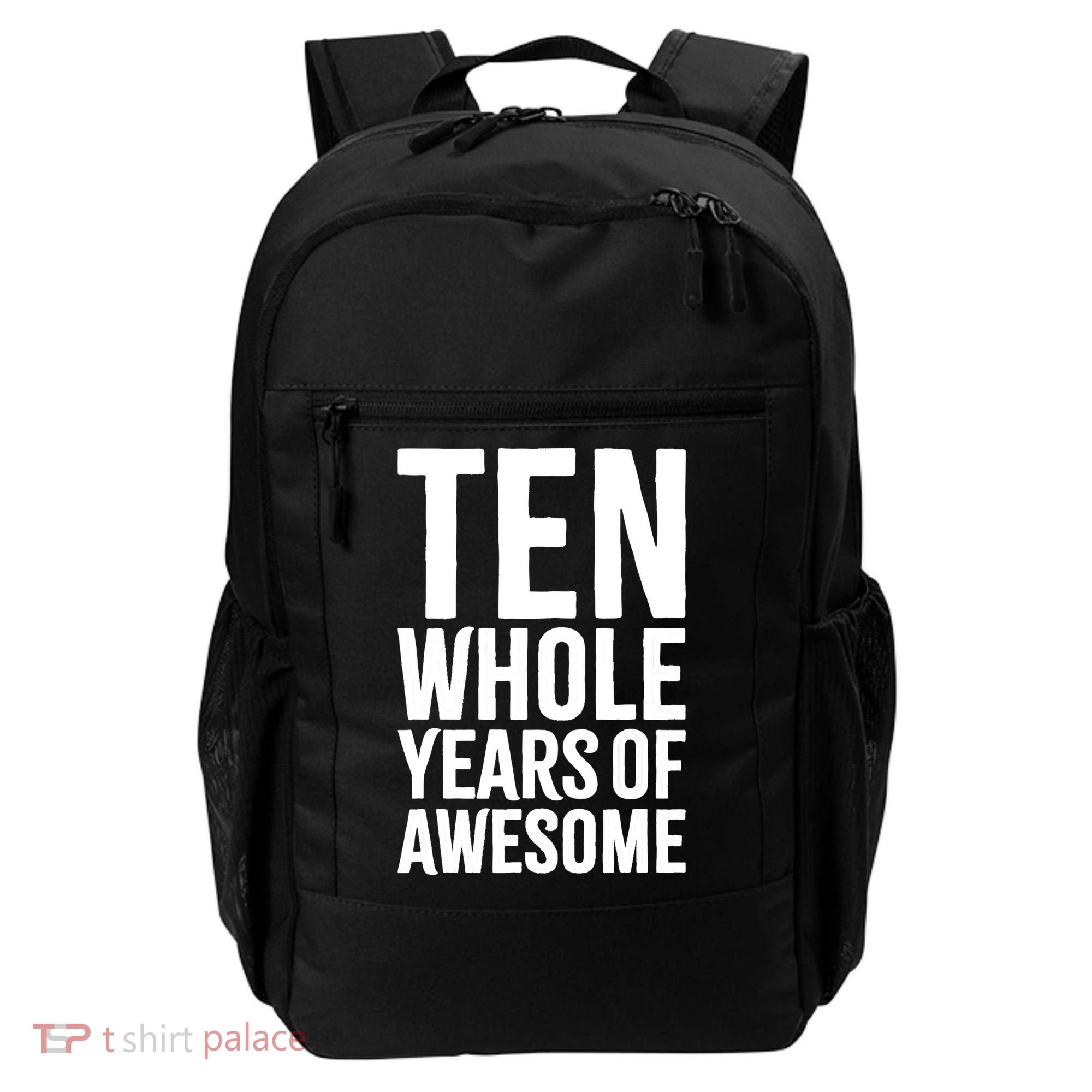 10th Birthday Shirt Gift Boy Age 10 Ten Year Old Boys Son TShirt Backpack