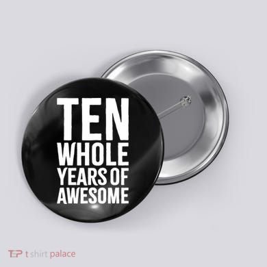 10th Birthday Shirt Gift Boy Age 10 Ten Year Old Boys Son TShirt Button