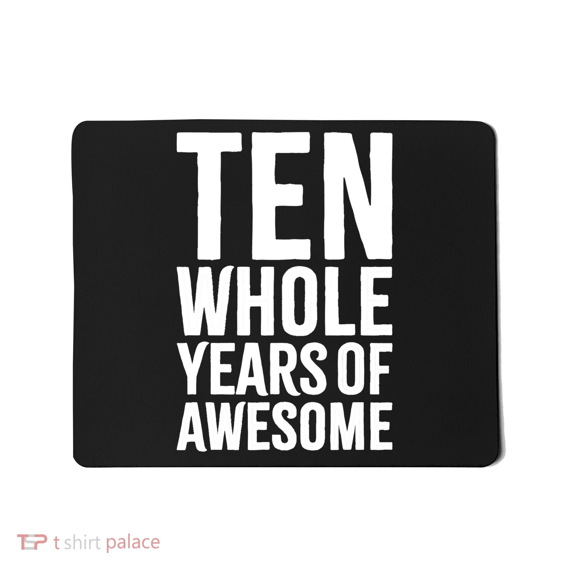 10th Birthday Shirt Gift Boy Age 10 Ten Year Old Boys Son TShirt Mousepad