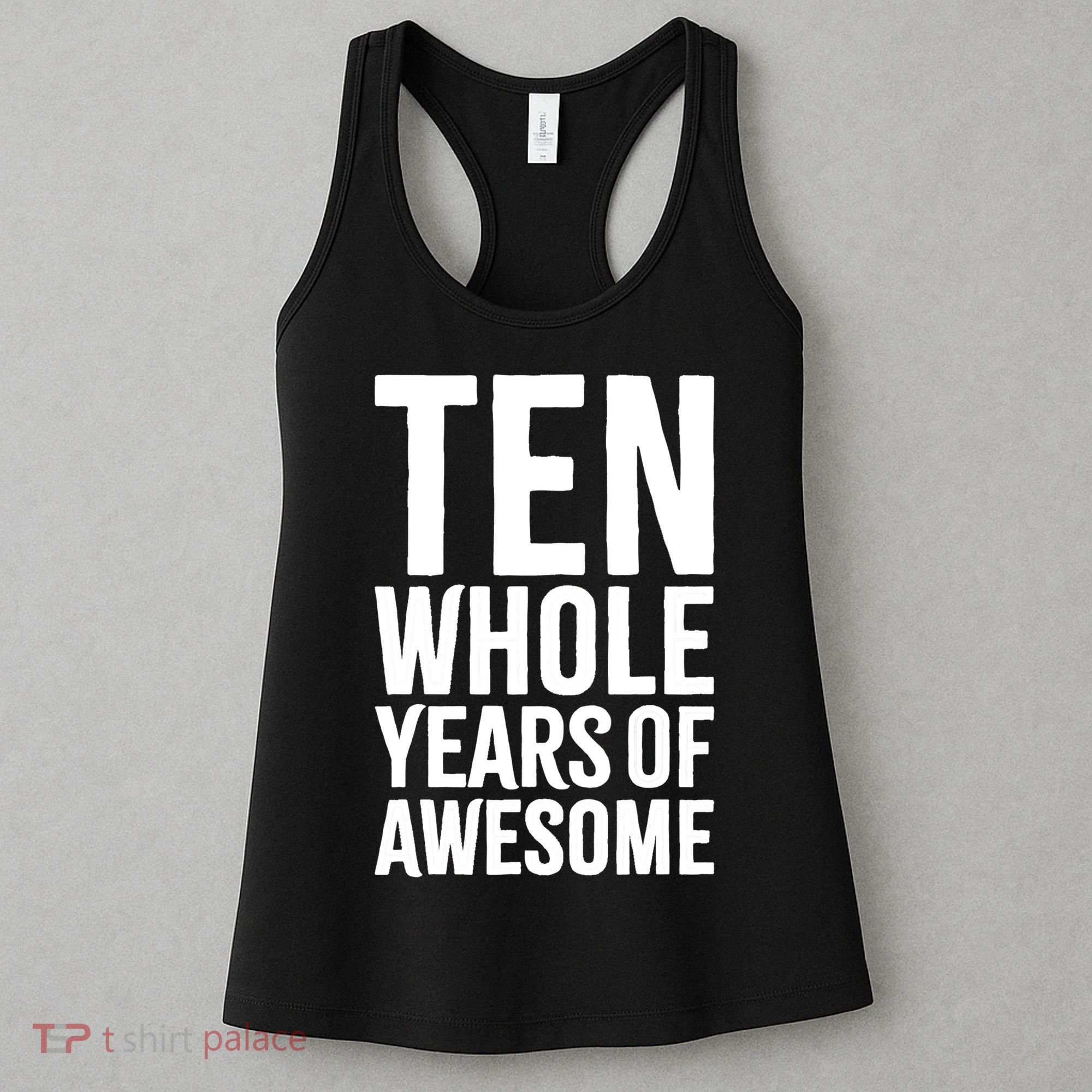 10th Birthday Shirt Gift Boy Age 10 Ten Year Old Boys Son TShirt Women's Tank Top
