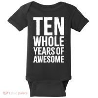 10th Birthday Shirt Gift Boy Age 10 Ten Year Old Boys Son TShirt Baby Bodysuit thumb 0