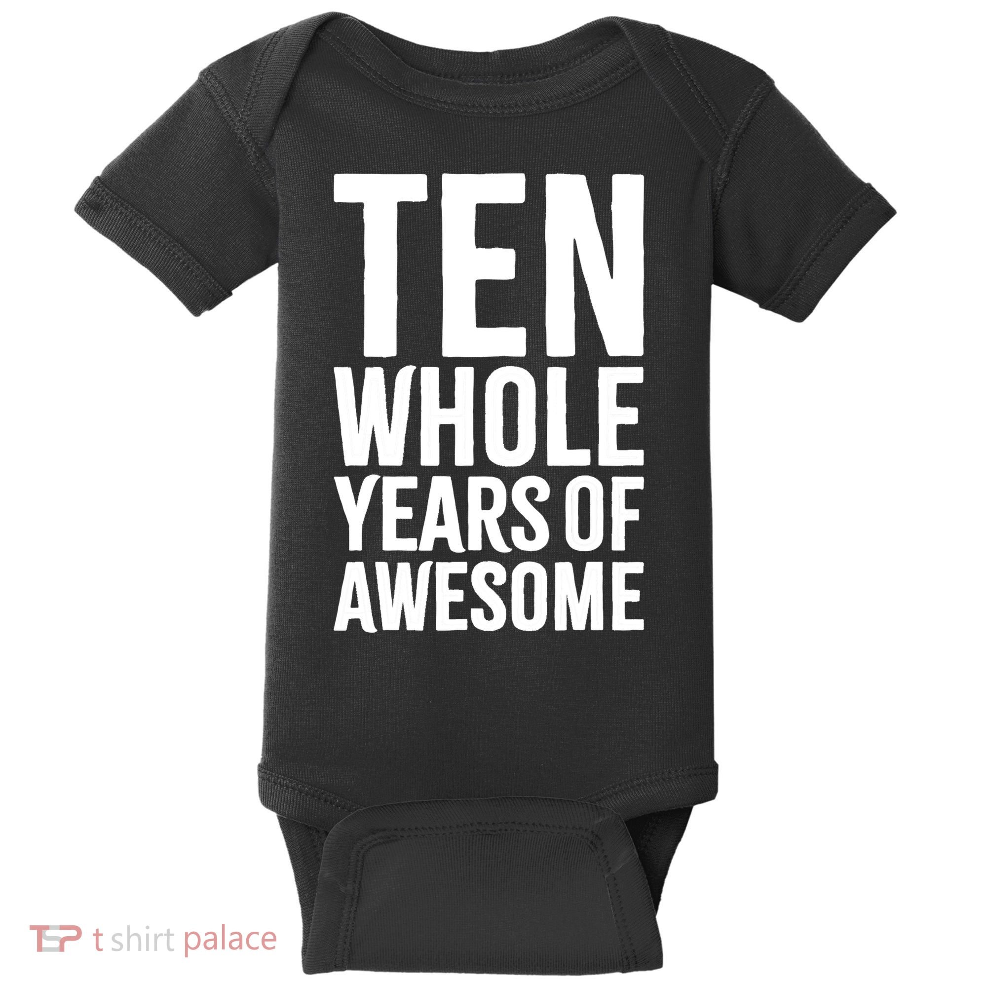 10th Birthday Shirt Gift Boy Age 10 Ten Year Old Boys Son TShirt Baby Bodysuit