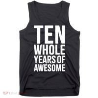 10th Birthday Shirt Gift Boy Age 10 Ten Year Old Boys Son TShirt Tank Top thumb 0