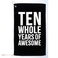 10th Birthday Shirt Gift Boy Age 10 Ten Year Old Boys Son TShirt Golf Towel thumb 0