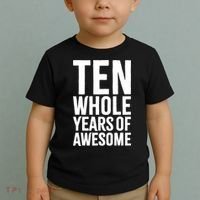 10th Birthday Shirt Gift Boy Age 10 Ten Year Old Boys Son TShirt Toddler T-Shirt thumb 2